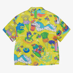 Versace-Зеленая шелковая рубашка | Childrensalon Outlet