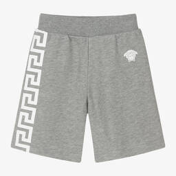 Versace-شورت قطن لون رمادي للأولاد | Childrensalon Outlet