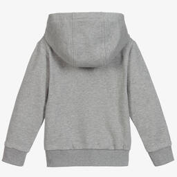 Versace-توب بسحّاب قطن لون رمادي للأولاد | Childrensalon Outlet