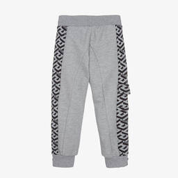 Versace-جوغرز كارغو قطن لون رمادي للأولاد | Childrensalon Outlet