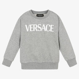 Versace-Серо-белый свитшот для мальчиков | Childrensalon Outlet