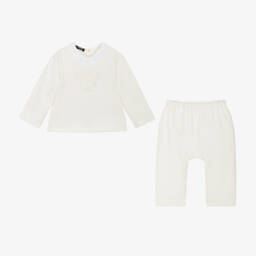 Versace-Boys Ivory Logo Cotton Set | Childrensalon Outlet