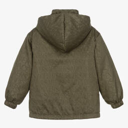 Versace-Boys Khaki Green Padded Jacket | Childrensalon Outlet