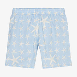 Versace-Голубые хлопковые шорты Stella Marina для мальчиков | Childrensalon Outlet