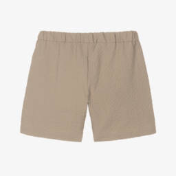 Versace-Boys Light-Tan Textured Shorts | Childrensalon Outlet