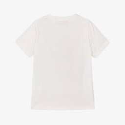 Versace-تي شيرت فاخر أبيض وذهبي للأولاد | Childrensalon Outlet