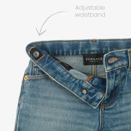 Versace-جينز قطن دنيم لون أزرق للأولاد | Childrensalon Outlet