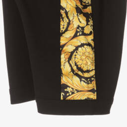 Versace-Boys Milano Black Baroque Shorts | Childrensalon Outlet