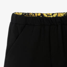 Versace-Черные шорты из миланского джерси для мальчиков | Childrensalon Outlet