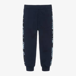 Versace-جوغرز قطن لون كحلي بطبعة باروك للأولاد | Childrensalon Outlet