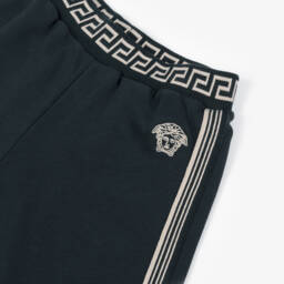Versace-Boys Navy Cotton Lounge Pants | Childrensalon Outlet