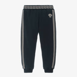 Versace-Boys Navy Cotton Lounge Pants | Childrensalon Outlet