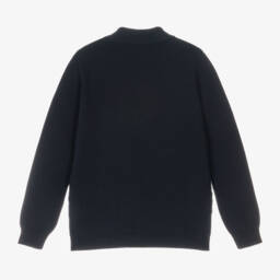 Versace-Boys Navy Green Wool Jumper | Childrensalon Outlet