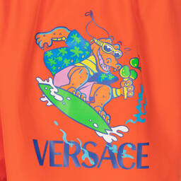 Versace-شورت سباحة لون برتقالي للأولاد | Childrensalon Outlet