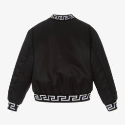 Versace-Boys Satin Greca Trim Jacket | Childrensalon Outlet