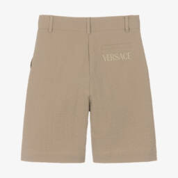 Versace-Boys Seersucker Shorts in Sand | Childrensalon Outlet