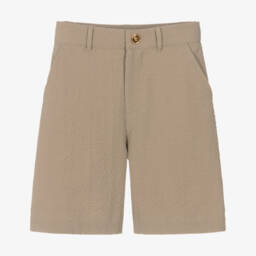 Versace-Boys Seersucker Shorts in Sand | Childrensalon Outlet