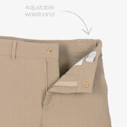 Versace-Boys Seersucker Shorts in Sand | Childrensalon Outlet