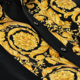 Versace-Boys Silk Blend Barocco Top | Childrensalon Outlet