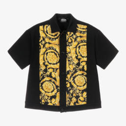 Versace-Boys Silk Blend Barocco Top | Childrensalon Outlet