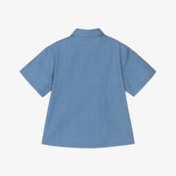 Versace-Boys Soft Blue Cotton Top | Childrensalon Outlet