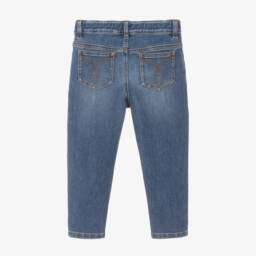 Versace-Boys Soft Blue Denim Trousers | Childrensalon Outlet