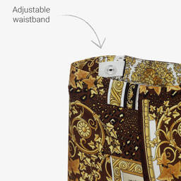 Versace-Brown & Gold Flared Trousers  | Childrensalon Outlet