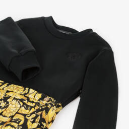 Versace-Girls Baroque Print Pleated Dress | Childrensalon Outlet