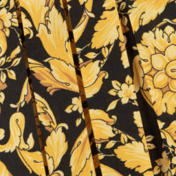 Versace-Girls Baroque Print Pleated Dress | Childrensalon Outlet