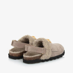 Versace-Бежевые замшевые туфли для девочек | Childrensalon Outlet