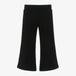 Versace-Girls Black Cotton Comfort Trousers | Childrensalon Outlet