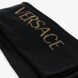 Versace-Girls Black Cotton Comfort Trousers | Childrensalon Outlet