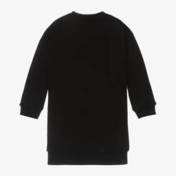 Versace-Girls Black Cotton Logo Dress | Childrensalon Outlet
