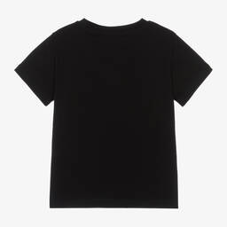 Versace-Черная хлопковая футболка Medusa для девочек | Childrensalon Outlet