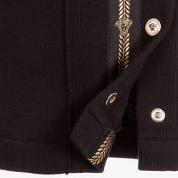 Versace-Girls Black Cotton Trousers | Childrensalon Outlet