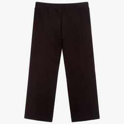 Versace-Girls Black Cotton Trousers | Childrensalon Outlet