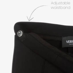 Versace-بنطلون جيرسي ميلانو لون أسود للبنات | Childrensalon Outlet