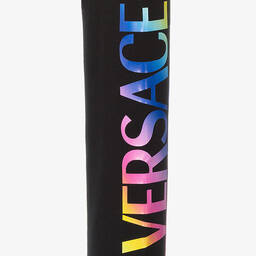 Versace-ليغنغز قطن جيرسي لون أسود للبنات | Childrensalon Outlet