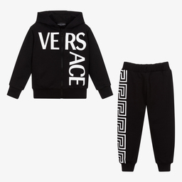 Versace-Черный спортивный костюм для девочек | Childrensalon Outlet