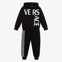 Versace-Черный спортивный костюм для девочек | Childrensalon Outlet