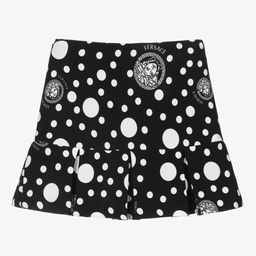 Versace-Черная юбка в горошек с принтом Medusa для девочек | Childrensalon Outlet