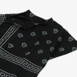 Versace-Платье с черным принтом Медузы для девочек | Childrensalon Outlet