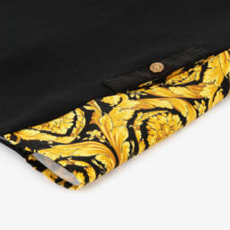 Versace-Черное платье Barocco из миланского джерси для девочек | Childrensalon Outlet