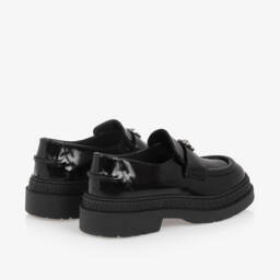 Versace-Черные лоферы Medusa из лакированной кожи для девочек | Childrensalon Outlet