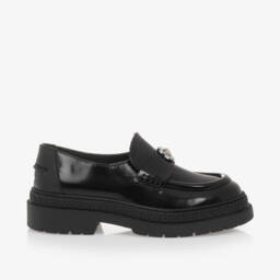 Versace-Черные лоферы Medusa из лакированной кожи для девочек | Childrensalon Outlet