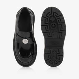 Versace-Черные лоферы Medusa из лакированной кожи для девочек | Childrensalon Outlet