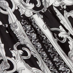 Versace-Черное шелковое платье для девочек | Childrensalon Outlet