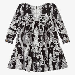 Versace-Черное шелковое платье для девочек | Childrensalon Outlet