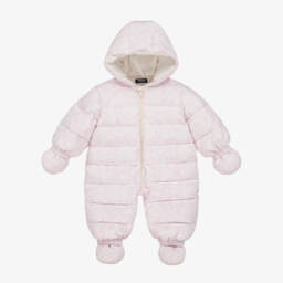 Versace-Розовый зимний комбинезон Barocco для малышек | Childrensalon Outlet