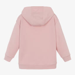 Versace-هودي بشعار ميدوسا قطن لون زهري للبنات | Childrensalon Outlet